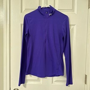 Under Armour Blueish Purple 1/4 Zip Long Sleeve Top